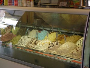 Ice cream display at Sirmione